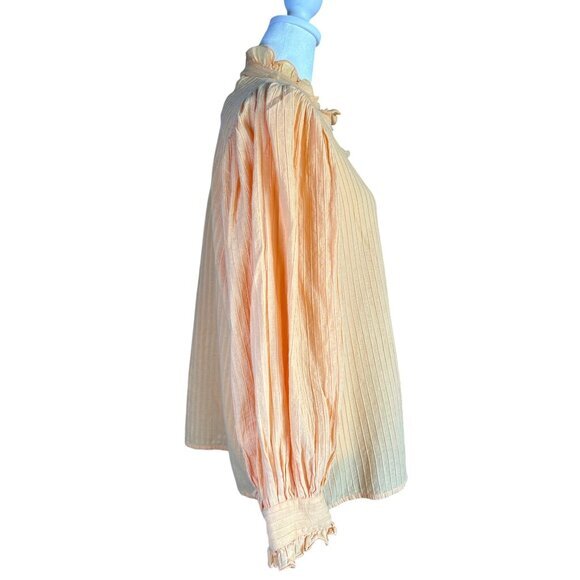 Antik Batik Yvonne Blouse Large Top Mango Victorian-inspired Puffy Sleeves Ruffl - Picture 6 of 13